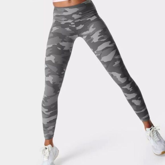 Sweaty Betty Power Gray Camo Full Length Leggings Size Small - Picture 2 of 16